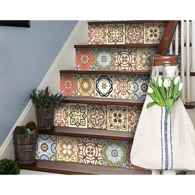 Abstract Non-Wall Damaging Tile Decals