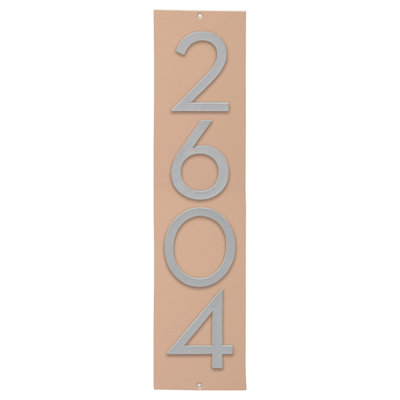 Floating Modern 6" Number Vertical Address Plaque (4 Characters)