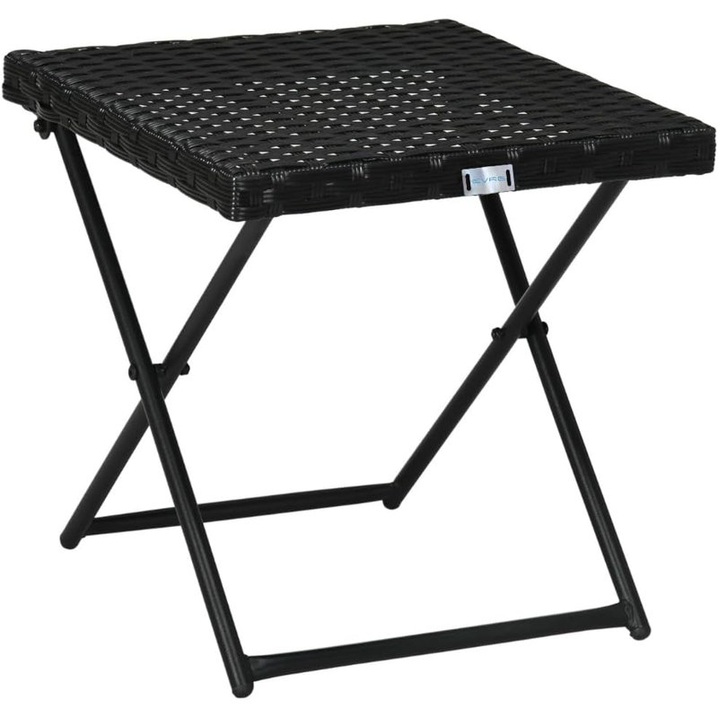 Capri 40cm Square Folding Table, Black