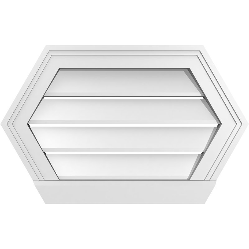 Évent horizontal fonctionnel à pignon en uréthane à surface horizontale Signature, H 14 po x l 22 po x P 2 po