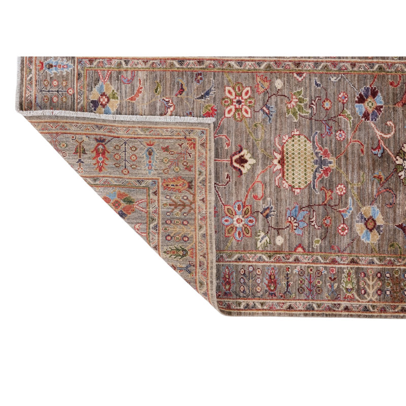 Tapis brun noué à la main de haute qualité