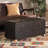 Janna Rustic Transitional Faux Leather Upholstered and Wood Storage Ottoman