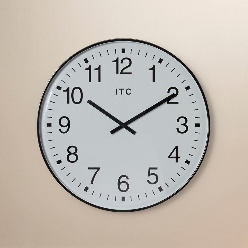 Horloge murale ITC 19,38 po - noir