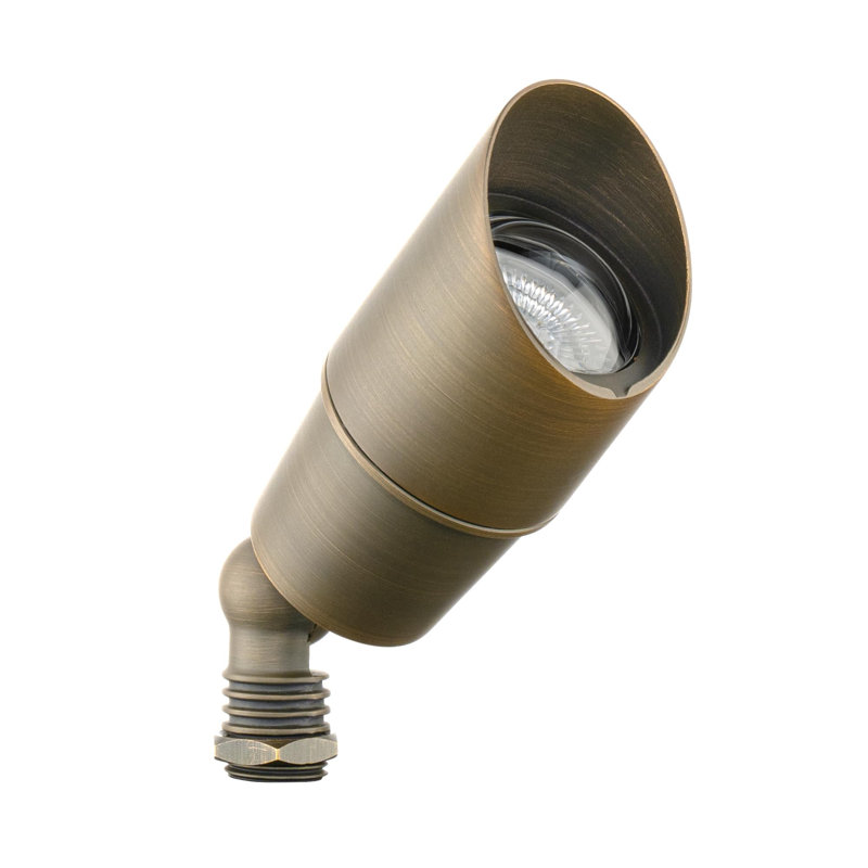 East Grove Home Amped Landscape Lighting 12V Accent Spot Light with MR16 Socket in Aged Brass Solid Copper Enhanced Protection for Coastal Environments