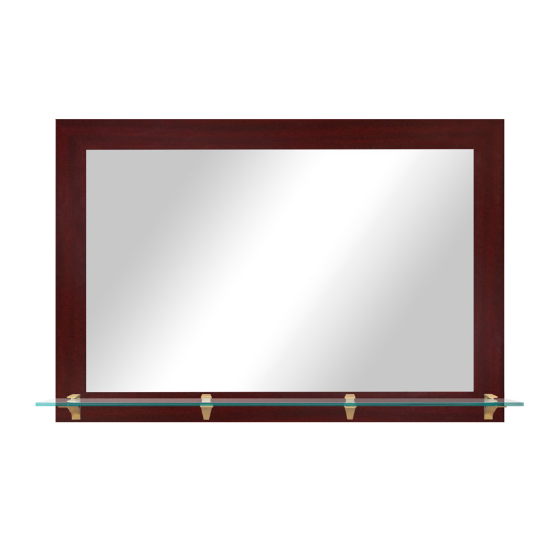 Miroir Camyle Marley, 32,5 po x 60 po, Noyer / Laiton