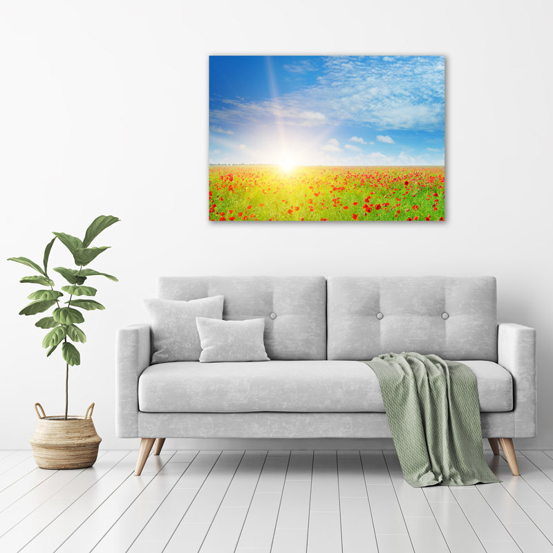 Field Of Poppies - Wrapped Canvas Print