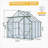 Double Door Polycarbonate Greenhouse Raised Base And Anchor Aluminum Heavy Duty Walk-In Greenhouses-123283230-123283233