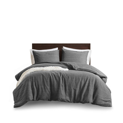 3PCS King/Cal King Twill Washed Duvet Set