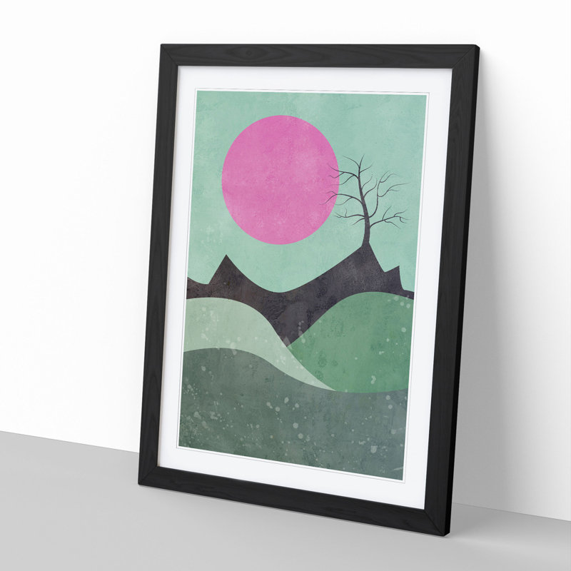 Modern Landscape - Framed Print, 36cm H x 27cm W x 2cm D, Black Framed