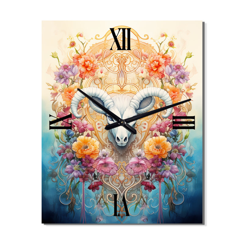 Horloge murale surdimensionnée Folk, H 32 po x l 16 po x P 1 po