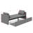 Modern Upholstered Chaise Lounger Daybed - A Small Single Size With 2 Built-In Drawers-1434645704