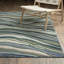 Tapis vert / bleu à vagues abstraites Holub-1987797919