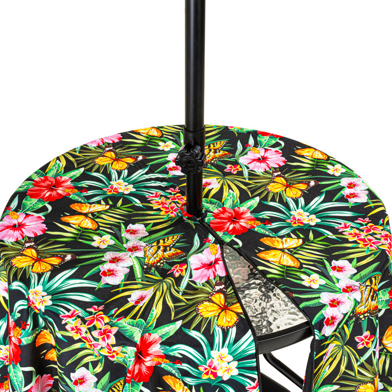 Akeil Floral Water Repellent Tablecloth, 180cm W x 180cm L