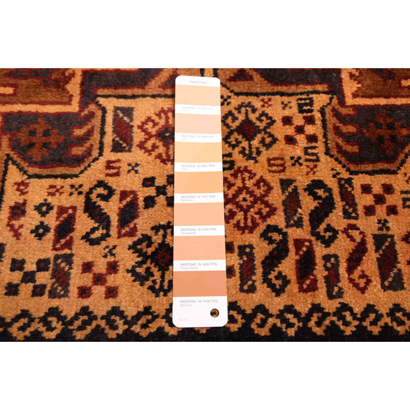 Tapis brun clair Teimani 3 pi 7 po x 6 pi 3 po