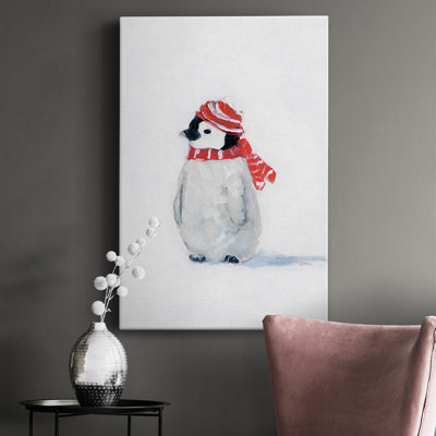 «Penguin Play II», toile tendue avec châssis de qualité supérieure - prête à être accrochée