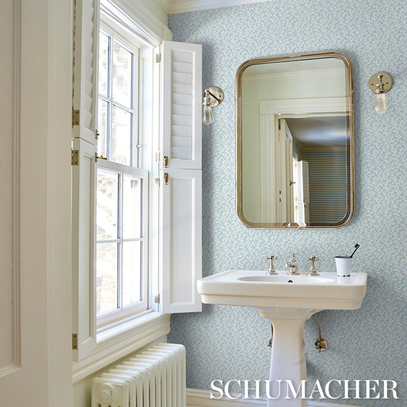 Schumacher X Veere Grenney Folly Wallpaper, Sky