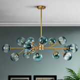 Burness 15 - Light Sputnik Modern Linear Modern Glass Bubble Dining Chandelier