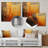 Orange Chaos Collage II - Abstract Collages Metal Wall Art-1928816416