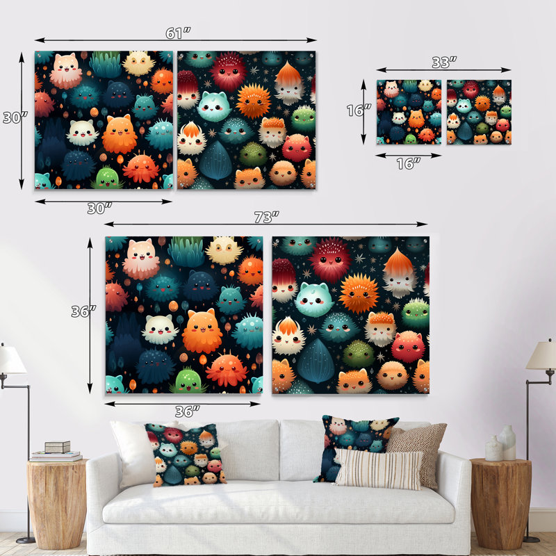 Ensemble de 2 décorations murales en acrylique Coastal Creatures, H 16 po x l 33 po
