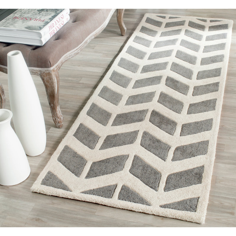 Chatham Hand Tufted Wool Chevron Rug, Runner 2'3" x 11'