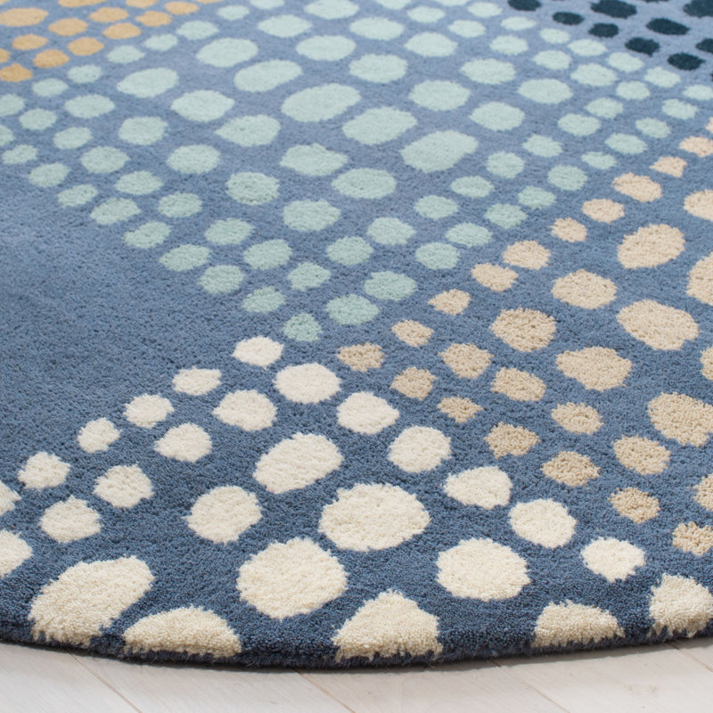 Tanner Hand Tufted Wool Geometric Rug, Round 7'