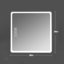 Miroir de salle de bain 36 po x 36 po avec DEL - brume, cuivre à intensité variable de 5 mm - argent pour les lumières de confort brouillard mural