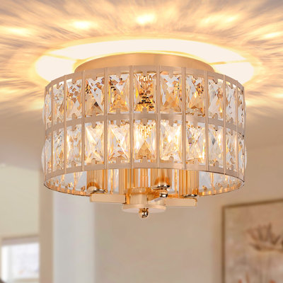 Plafonnier encastré en cristal 4 lumières Jashaun