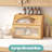 Bread Box, Bamboo Wood Bread Box For Kitchen Counter, Double-Layer Bread Storage Bin, Acrylic Glass With Diamond Patterns (Natural)