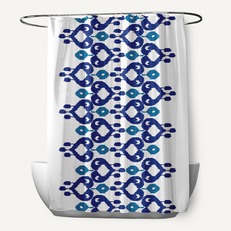 Rideau de douche Boho Chic, Bleu foncé