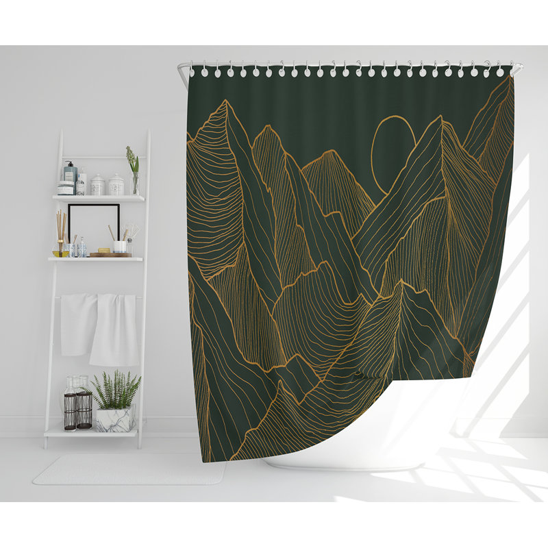 Elizabelle 13 Piece Polyester Shower Curtain Set
