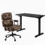Bureau debout électrique à hauteur ajustable avec chaise de bureau en similicuir-1592680322-1592680334-1361006270
