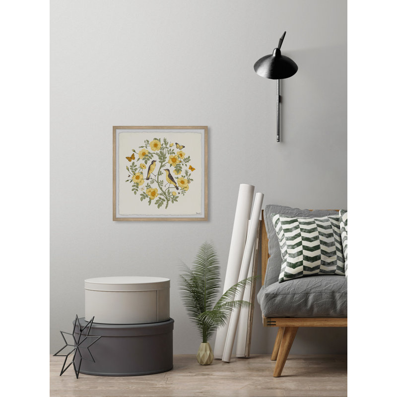 " Birds And Butterflies ", 32" H x 32" W x 1.5" D