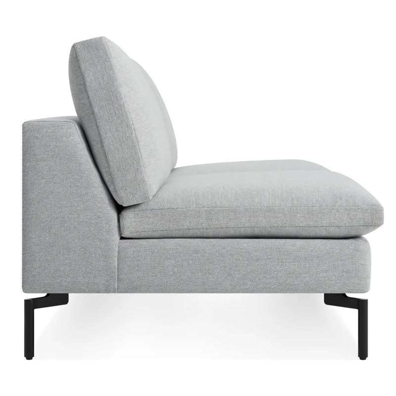 New Standard Loveseat, Maharam Meld in Panda Polyester Blend, Black