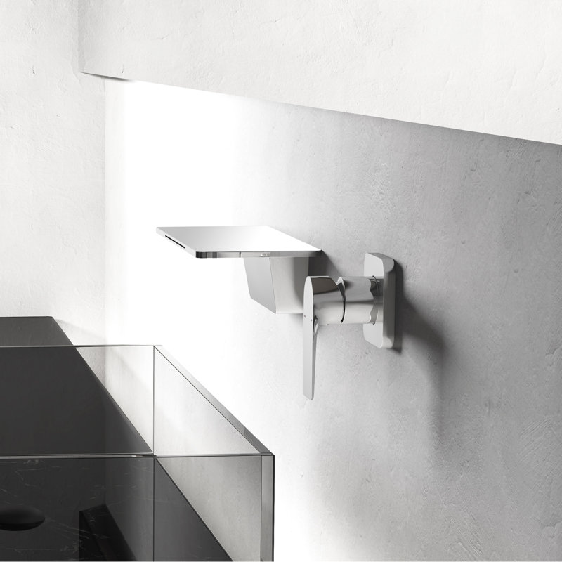 Robinet de lavabo pour salle de bain Waterfall, en laiton de qualité, simple pour une température de l'eau et une altération du débit sans effort, pour économiser de l'espace sur le comptoir, 11,76 po Profondeur, 4,74 largeur, 16,08 hauteur, 12,15 lb