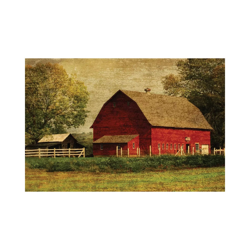 Red Barn - Wrapped Canvas Print, 30.48cm H x 20.32cm W x 1.91cm D