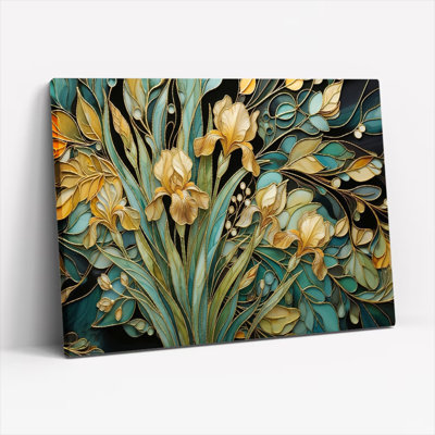 Ensemble de 1 toile murale à motif floral