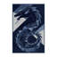 Tapis bleu moelleux moelleux et moderne à motif géométrique de dragon Abson-1538728678