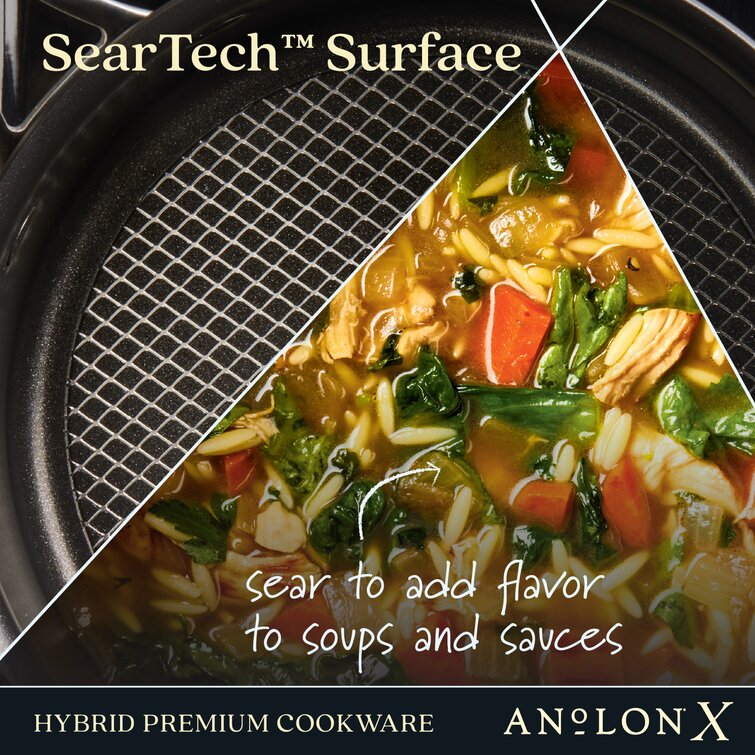 Anolon X Hybrid Cookware Nonstick Sauté Pan With Lid, 3.5-Quart & Reviews