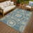 Machine Washable Indoor/Outdoor Chantille ACN2525 Traditional Rug-1927053472-1927053473