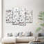 Ensemble de 4 pièces de roses blanches sur toile-1108954360