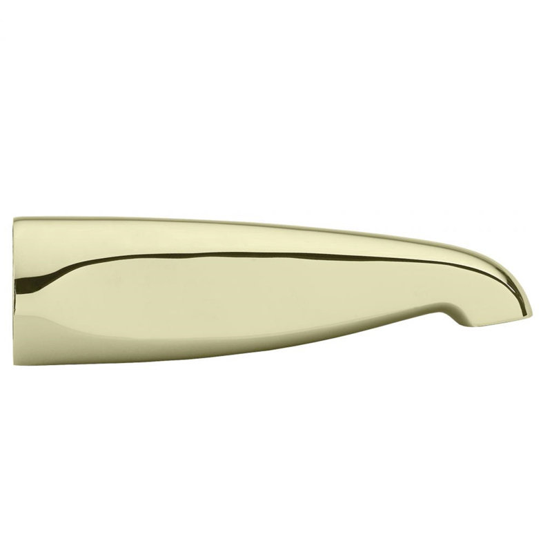 8-1/2" Reach Brass Wall Mount Bathtub Spout, Polished Brass