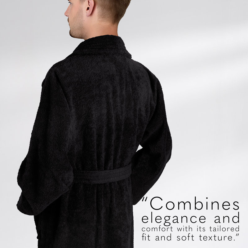 Peignoirs turcs 100% coton, robes pour hommes légères et absorbantes, S, Noir