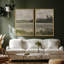 «Quiet Lakeside Morning Peaceful Nature Scene», 2 pièces sur toile-98374018-98374019