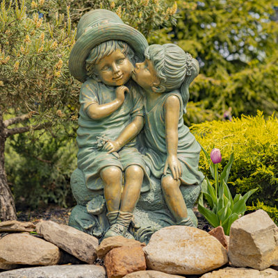Statue garçon et fille Sweet Country
