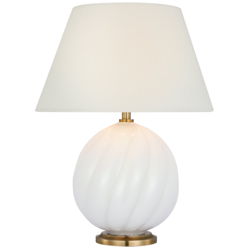 Talia Cordless LED Table Lamp by Julie Neill, White/Gold