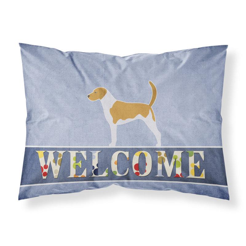 Taie d’oreiller welcome, Foxhound américain brun