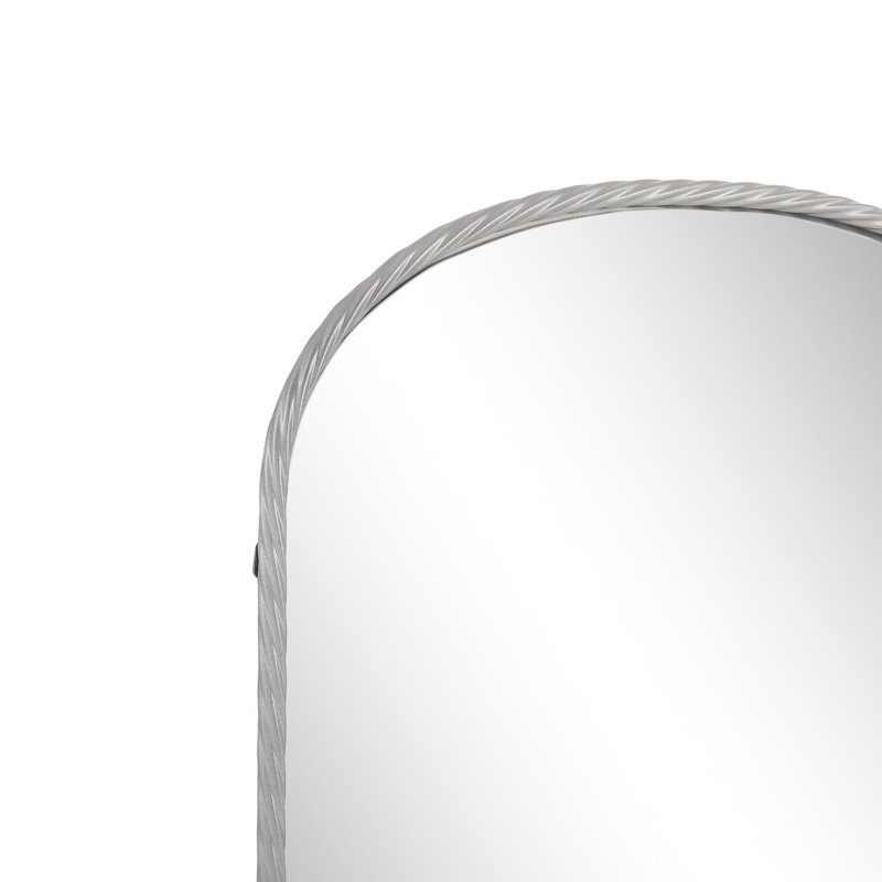 Miroir de salle de bain mural, 40 po x 34 po, Argent