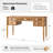 Hoai 55''W Transitional Fluted Simple Assembly Desk with Charging Station and Cable Management-1138859360