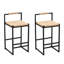 Tabourets de bar élégants et durables avec sièges en corde de papier tissé pour un usage domestique polyvalent