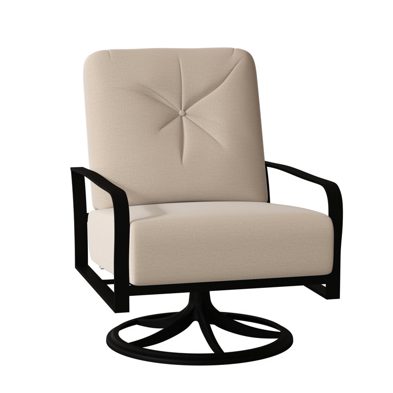 Fremont Outdoor Rocker Chair, Textured Black, Denver Scarlett Sunbrella®